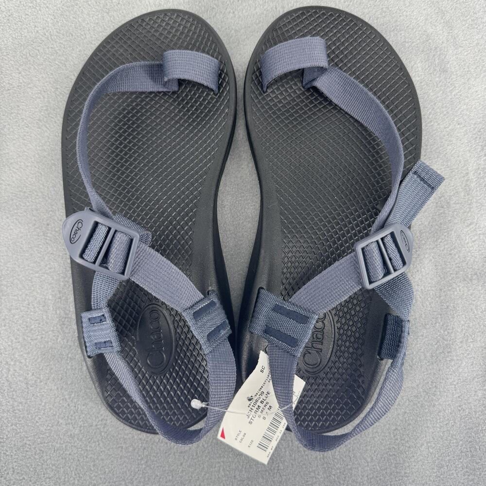 Chaco Bodhi Sandals Mens 8 Blue Gray Toe Loop Adjustable Hiking JCH108309